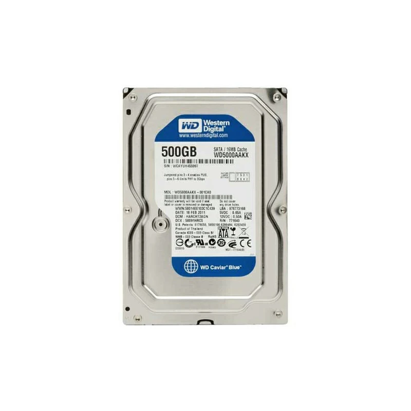 هارد دیسک اینترنال وسترن دیجیتال WD Blue مدل WD5000AAKX ظرفیت 500 گیگابایت